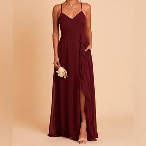 Birdy Grey Theresa Bridesmaid Dress in Chiffon Cabernet